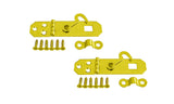 QCAA Decorative Mini Hasp with Hook Latch, 2-1/8 x 3/4, for Small Box, Brass Plated, Made in Taiwan, 2 Pack