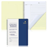 8.6 x 11 in Carbonless Lab Notebook Carbon Copy for Note Taking, Blue