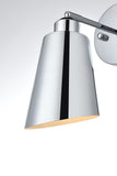 Living District Halycon 1-Light Mid-Century Metal Wall Sconce In Black And Brass
