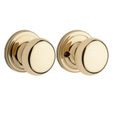 Kwikset Hancock Interior Passage Doorknob, Handle for Closet and Hallway Doors, Non-Locking Doorknob, Polished Brass