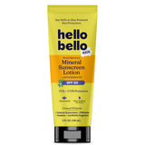 Hello Bello Kids Mineral Sunscreen SPF 50 Lotion - Broad Spectrum Sun Protection for Sensitive Skin - Water Resistant with Antio
