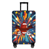 WUJIAONIAO Travel Luggage Cover Baggage Suitcase Cover Protector Skins 18-32 Inch (Rugby, XL (for 29-32 inch luggage))