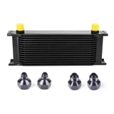 ZHSYMX 15 Row AN10-10AN Stacked Plate Oil Cooler With 6AN 8AN Adapter Universal Engine Transmission British Radiator Oil Cooler 