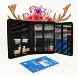 EXPORA 71x Professional Drawing Artist Kit Set Pencils Sketch Charcoal Art Bag Tool