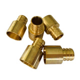 5-Pack EFIELD Barb Crimp Pex 3/4 x 3/4 Female Sweat Copper Adapter(Over the Copper Tubing), Brass Fitting, ASTM F1807