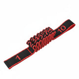 TRENDYNEST Segmented Resistance Loop Band SoftFeel Flat Resistance Band Woven Training Loop Strap Even Edges, Black Red, 10Lev