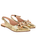 Shoetopia Girls Bantu-391 Golden Flat Sandal - 7 Uk (Girls-Bantu-391-Golden),Golden,7,B0CQK3CH1X