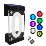 IVWVI Acrylics Solar Address Sign, Led Illuminated Solar House Numbers for Outside, Waterproof RGBW Color Changing Remote Contro