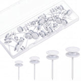 Ferraycle 40 Piece Double Headed Picture Hangers Nails 4 Size Thumb Tacks for Wall Hanging Renter Friendly Decor Heavy Duty Push