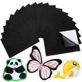 Eppingwin Black Felt Sheets, 7x11.3 Soft Felt Fabric with Adhesive Backing, Rectangle Sheets for Crafts