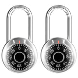 FIGODE Locker Lock with Long Shackle, Combination Lock, Black Dial, Each Lock with Different Code, Keyless Padlock, Great for Sc