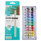 Murcy 9Ml Acrylic Paint Tubes Set Vibrant Multicolor Paints For Canvas, Wood, Rock, And Craft Projects Perfect For Beginners