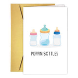 UUEFKTN Funny Baby Shower Card, Cute New Baby Arrive Card for Dad and Mom To Be, New Baby Congratulations Gift for Friend, New M