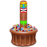 Luau Inflatable Tiki Cooler 47 Super Large Capacity (100+ Cans), Tropical Party Pool Beach Essentials, Instant Setup Portable Dr