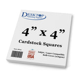 White Cardstock Squares - Square Card Stock Paper - Thick 80lb Cover - For Spin Art Refill, Scrapbooking, Invitations, & Crafts 