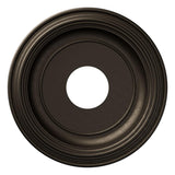 Ekena Millwork 13OD x 3 1/2ID x 1 1/4P Traditional Thermoformed PVC Ceiling Medallion (Fits Canopies up to 7 1/2), Metallic Blac