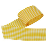 Gingham Ribbon Plaid Ribbon for Gift Wrapping Party Wedding Christmas Decoration (Deep Yellow,1-1/2 (38mm) x 10 Yards)