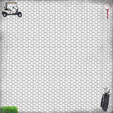 Scrapbook Customs Golf Typewriter (14665) 12 inch x 12 inch Scrapbook Paper 1 Sheet