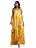 Libas Women's Yellow Printed Silk Blend Co-Ords Regular 27620