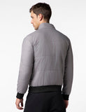 Fyltr Men'S Lightweight Winter Puffer Jacket With Contrast Piping Detail - Stand Collar | Full Zipper | Side Pockets | Ribbed Hem & Cuff,Gravel Grey,Gravel Grey,S