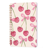 Crtiin Bible Pink Bow Notebook for Women Cute Preppy Prayer Journal Spiral Coquette Aesthetic Journal A5 Lined Hardcover Noteboo