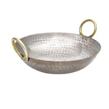 TANVIKA Hammered Iron Kadai, Food Grade,1 Litre (10 Inch /25cm)