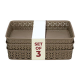 Bel Casa Royal A4 Tray Pack of 3 I Desk & Drawer Organizer, File Holder & Storage Tray for Home Kitchen and Office Use Lt Br