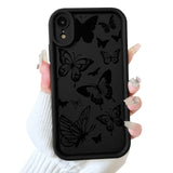 Lovmooful Compatible for iPhone XR Case Cute Colorful Butterfly Design for Girls Women Soft TPU More Shockproof Protective Girly