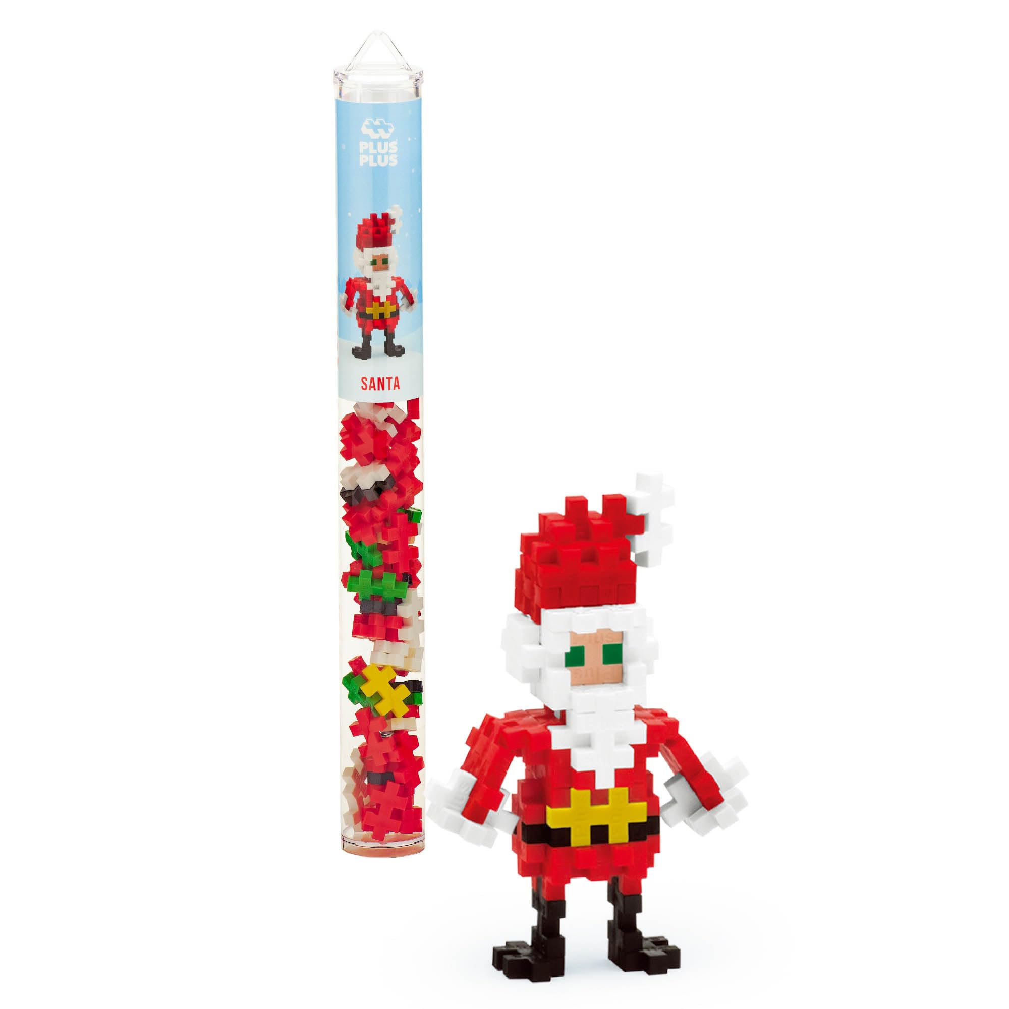 Plus Plus - Santa Claus - 70 Piece, Construction Building Stem/Steam Toy, Interlocking Mini Puzzle Blocks For Kids, Mini Maker T