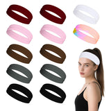 choyaxo 12Pcs Headbands Sport Headbands Soft Stretchy Hair Accessories for Women Girls