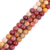 GEM-Inside Natural 12mm Mookaite Jasper Gemstone Loose Beads Round Crystal Energy Stone Power for Jewelry Making 15