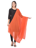 PistaaS WomenS Casual Orange Best Solid Soft Cotton Plain 2.25 Dupatta Stole