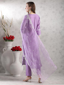 Gosriki Women'S Rayon Blend Straight Embroidered Kurta With Pant & Dupatta (Rosewood Purple-Vks02-Gs_Xl_Purple_X-Large),Purple,,B0DJWHFHB7