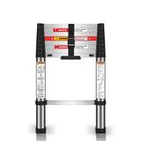 Yvan Telescoping Ladder,8.5 FT One Button Retraction Stainless Steel Telescopic Ladder,Soft Close Design Multi-Purpose Extension