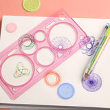 TWIN SEVEN Creative Gift Designer Spiral Spirograph Geometric Ruler Drafting Tools Art& Craft Sets School Stationery Return Gift