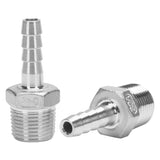 DERNORD Stainless Steel 5/16 Hose Barb x 3/8 NPT Male - Home Brew Pipe Fitting Pack of 2
