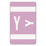 Smead AlphaZ ACCS ColorCoded Alphabetic Label, Y, Lavender, 100 labels per Pack (67195)