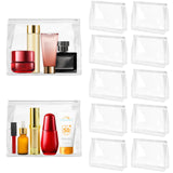 Ohuimrt 12 PCS Mini Clear Makeup Bags Bulk, 7.9 x 5.9x 2 Small Clear Plastic Zipper Pouches Waterproof Travel Toiletry Bags for 