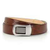 Gil Genuine Leather Belt For Men Brown 30Mm | Premium Formal & Casual Waist Belt With Adjustable Metal Buckle | Stylish Durable 