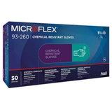 Ansell Microflex 93260100 93-260 7.8 Mil Triple-Layer Disposable Neoprene and Nitrile Blend Gloves, Large, Case (500)