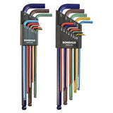 Bondhus 69600 Ball End Double Pack L-Wrench Set with ColorGuard, 13 Piece