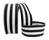 Ribbon Bazaar Grosgrain Mono Stripes 7/8 inch Black by The Yard 100% Polyester Ribbon