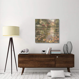 Lily Pond - Pastel Version-Canvas Art-36X36