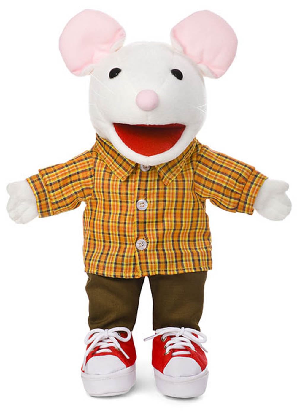 14 Mouse w/Sneakers, Animal Hand Puppet