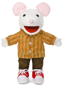 14 Mouse w/Sneakers, Animal Hand Puppet