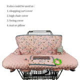 RHYDEER Shopping cart Cover for Babies-high Chair Cover, Dotted Minky Touching, Multi in 1 Design, 360 Full Protection, roll in