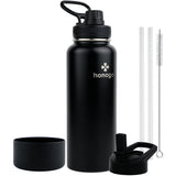 honogo 40 oz Double Wall Insulated Sports Water Bottle for Men, Women & Kids, 18/8 Stainless Steel Wide Mouth Thermal Flask with
