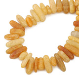 BEADIA Natural Yellow Aventurine Irregular Teardrop Stone Beads 0.4-1.2 Loose Semi Gemstone Beads for Jewelry Making 15 Inch/Str
