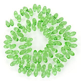 200pcs Czech 12mm Faceted Teardrop Briolette Crystal Glass Beads Pendant Drop Bulk Peridot Green