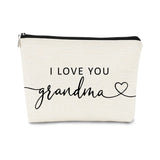 BARPERY Grandma Gifts,Gifts for Grandma Makeup Bag, Grandma Christmas Gifts, I Love You Grandma, Best Grandma Gifts Cosmetic Bag